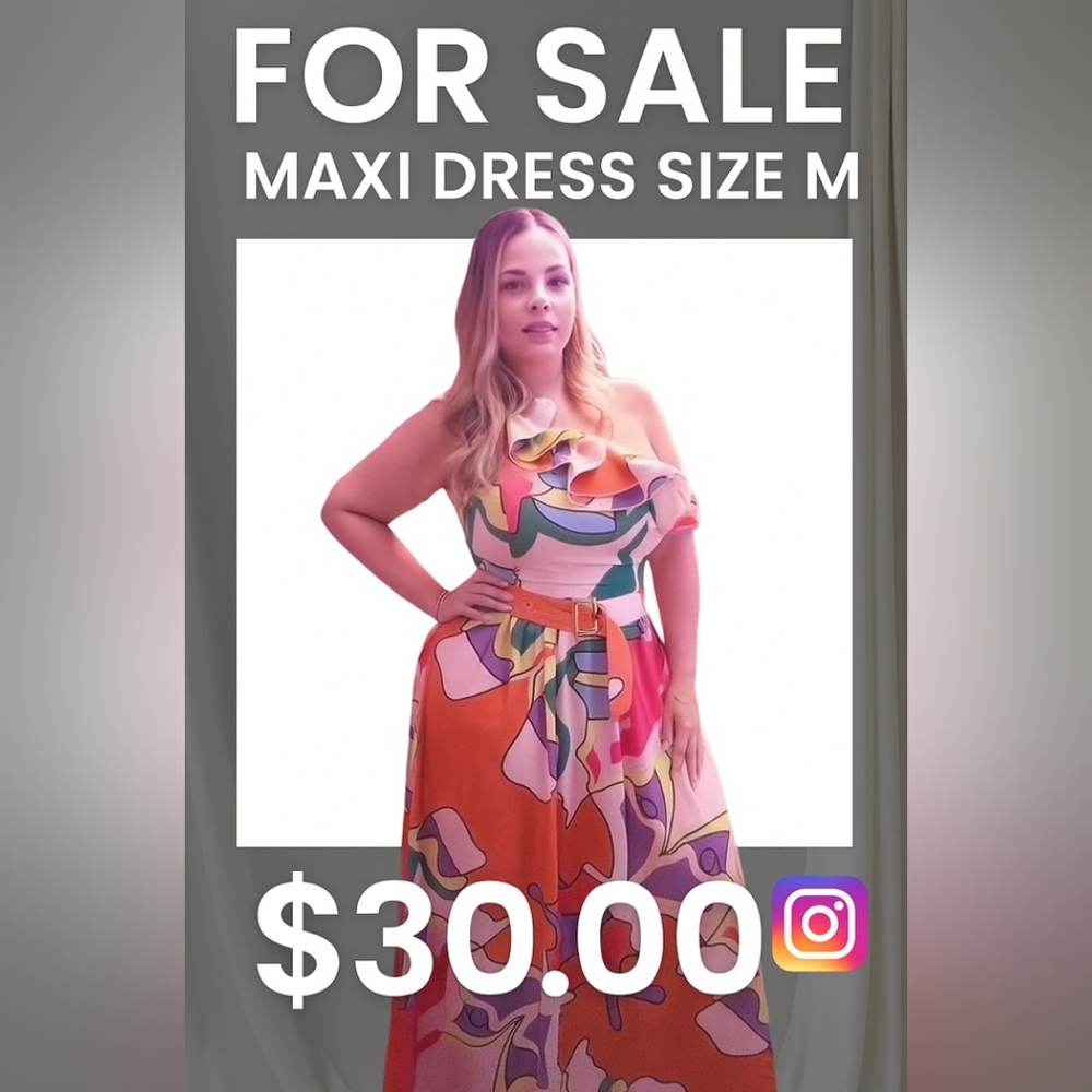 Vibrant Abstract Maxi Dress
